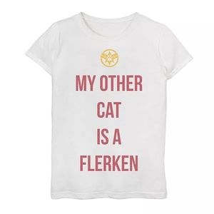 Captain Marvel Flerken Cat Shirt Licensed NEW 14/16